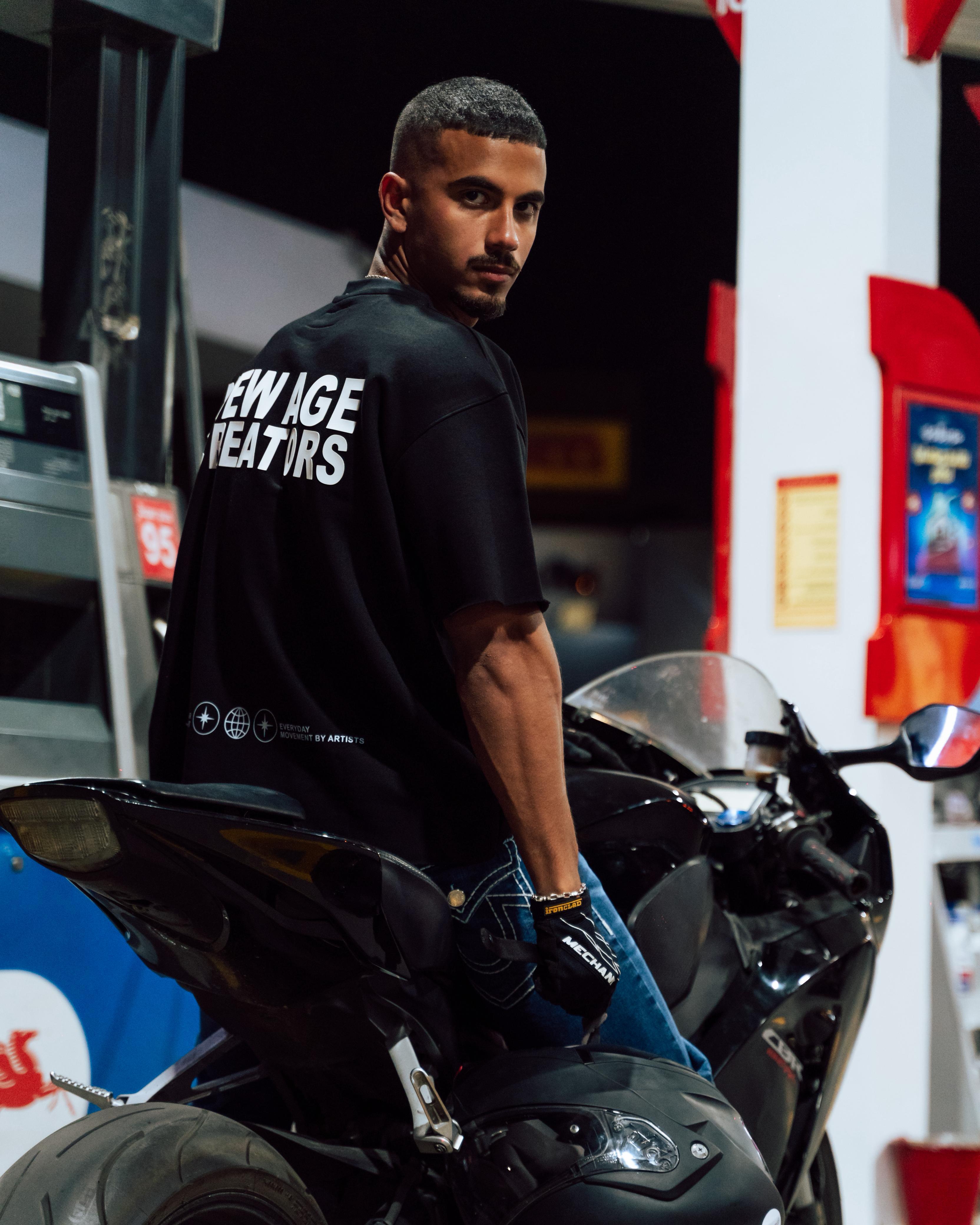 New Age Unfinished Tee Black