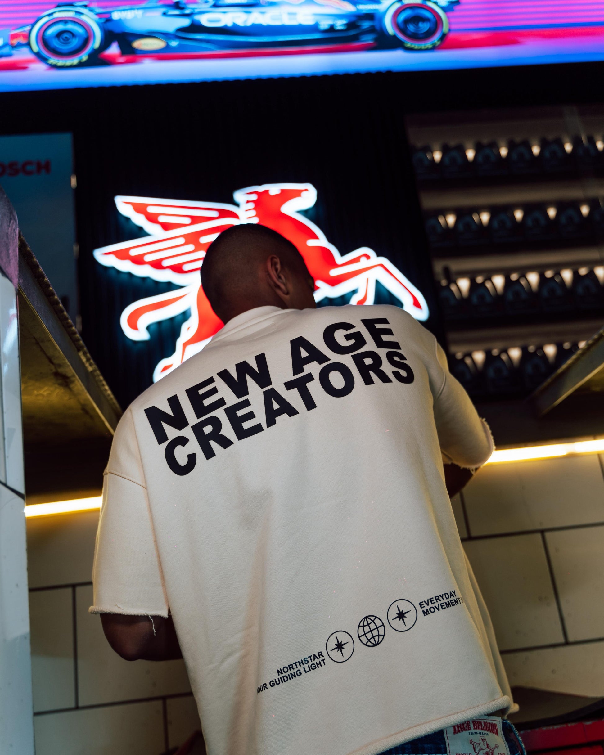 New Age Unfinished Tee Beige